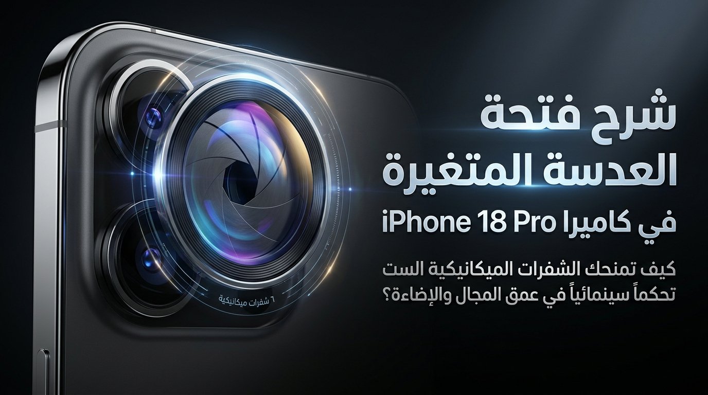 شرح فتحة العدسة المتغيرة في كاميرا iPhone 18 Pro
