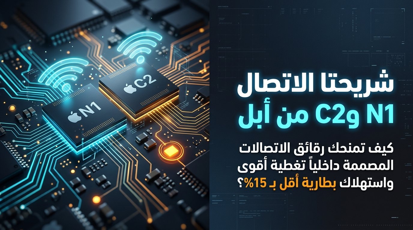 شريحتا الاتصال N1 وC2 من أبل: سرعة Wi-Fi 7 وتوفير الطاقة