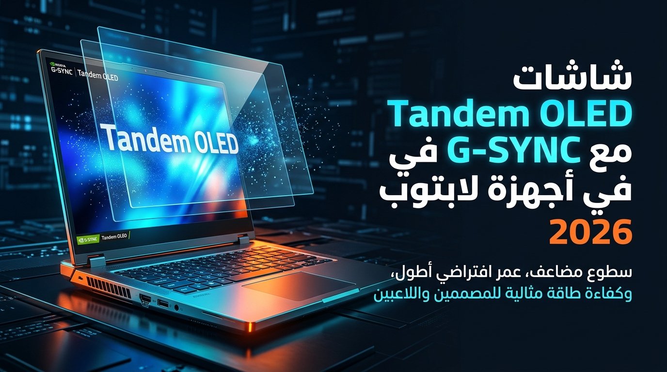شاشات Tandem OLED مع G-SYNC في لابتوبات 2026: ماذا تغير؟