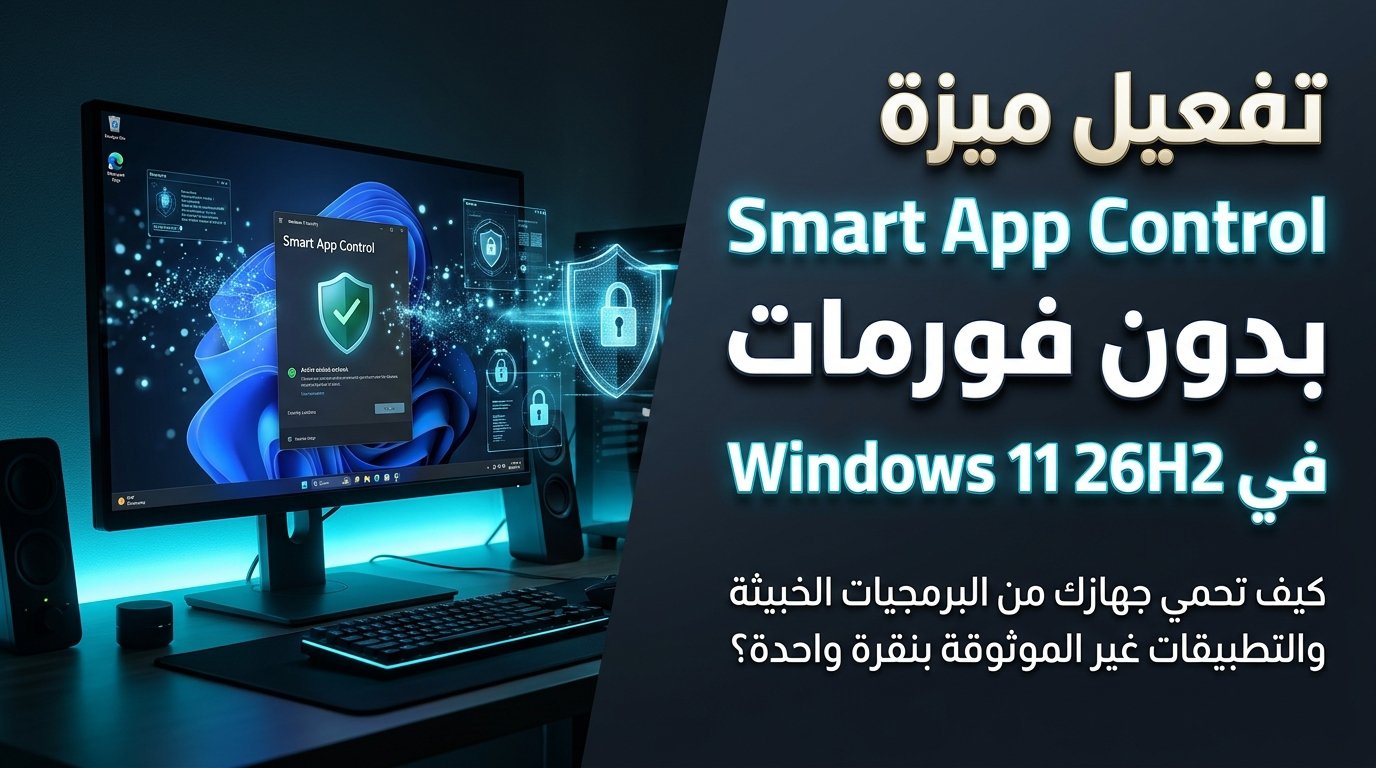 تفعيل Smart App Control بدون فورمات في Windows 11 26H2