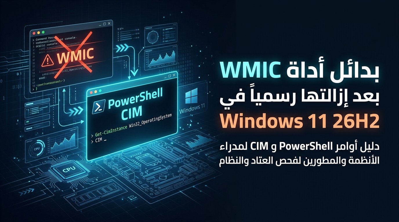 بدائل أداة WMIC بعد إزالتها رسمياً في Windows 11 26H2