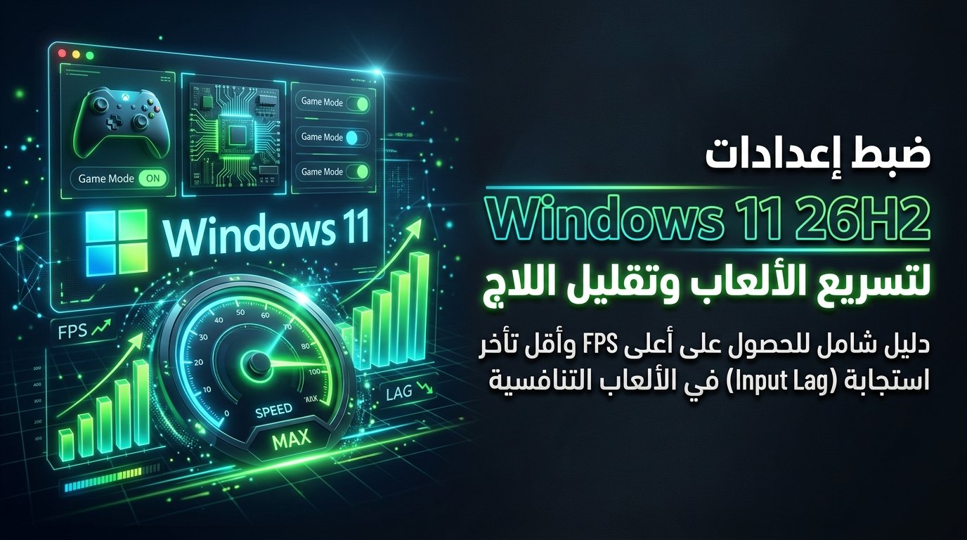 ضبط إعدادات Windows 11 26H2 لتسريع الألعاب وتقليل اللاق