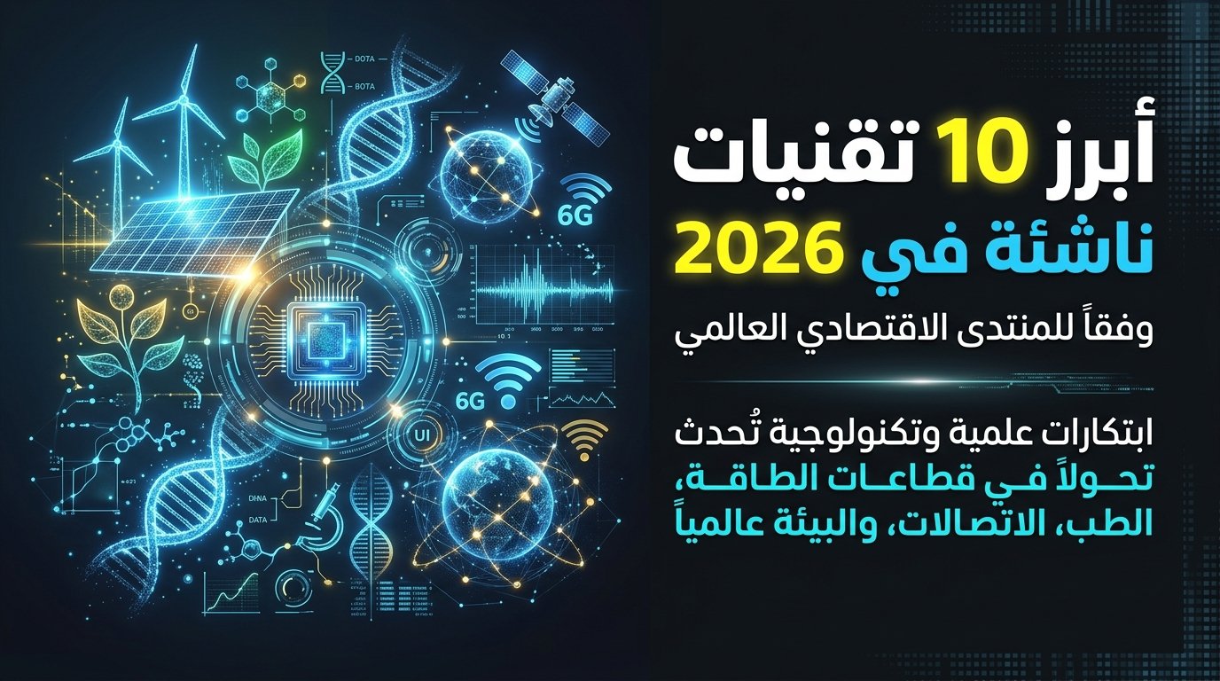 توب 10 تقنيات ناشئة في 2026 حسب المنتدى الاقتصادي العالمي WEF