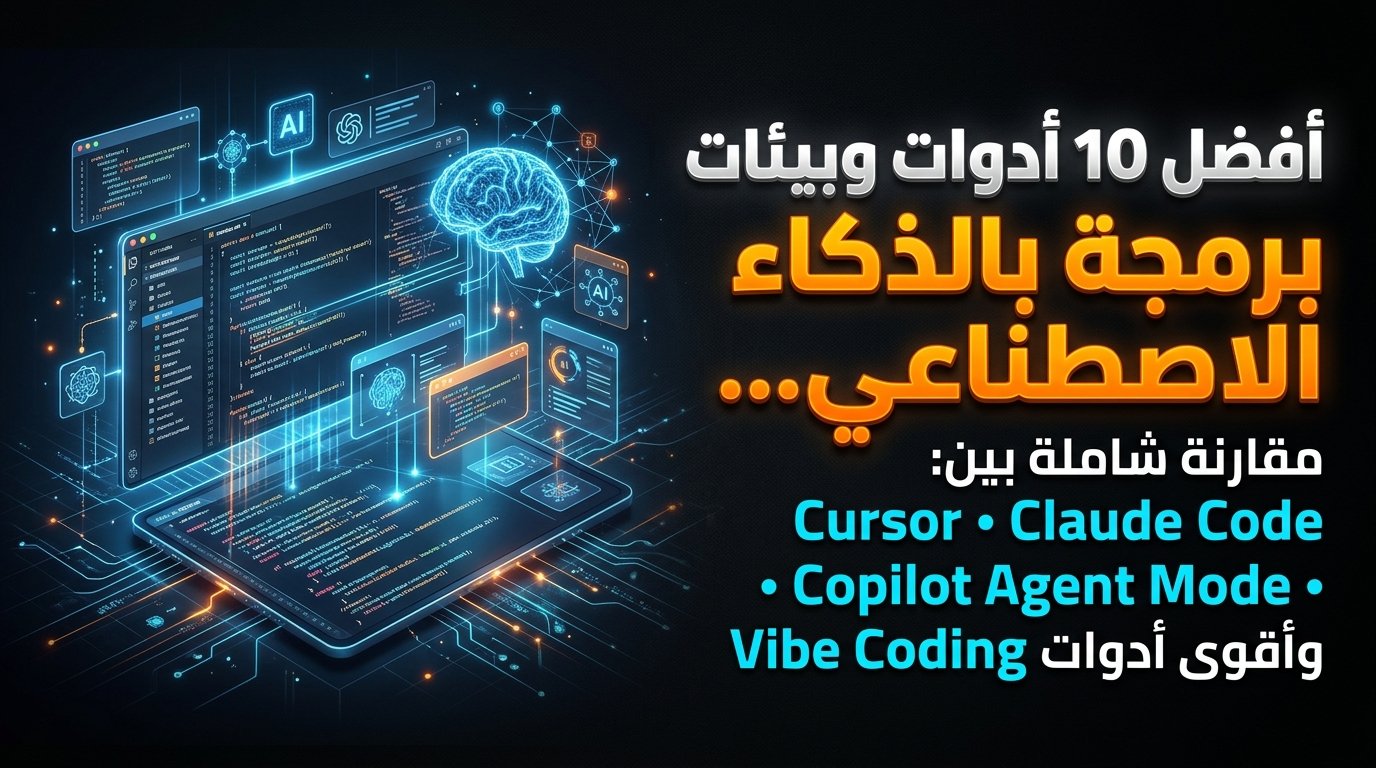 أفضل 10 أدوات وبيئات برمجة بالذكاء الاصطناعي (Agentic IDEs) في 2026