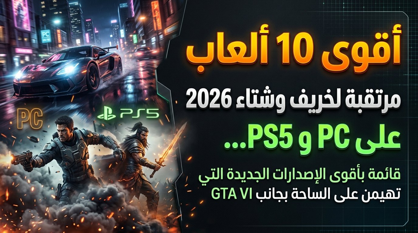 توب 10 ألعاب منتظرة في خريف وشتاء 2026 على PC وPS5 وSwitch 2