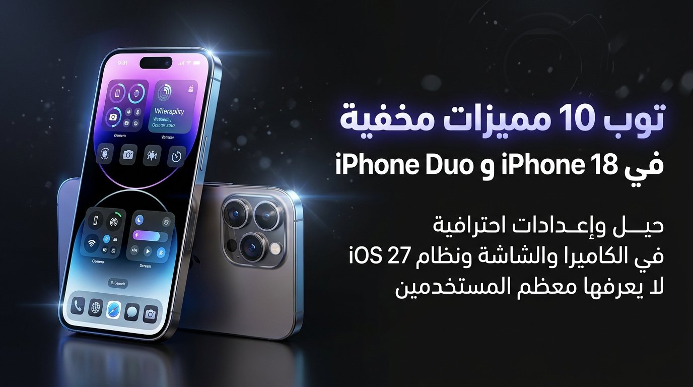 توب 10 مميزات مخفية في iPhone Duo وiPhone 18 Pro