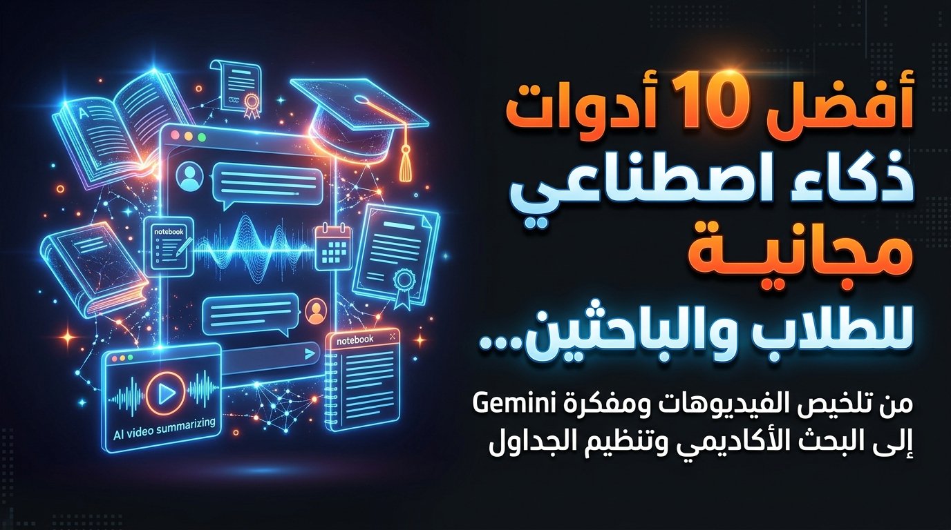 أفضل 10 أدوات ذكاء اصطناعي مجانية للطلاب والباحثين في 2026