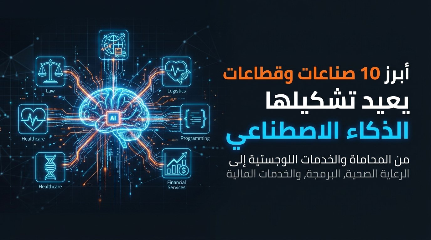 توب 10 صناعات وقطاعات يعيد الذكاء الاصطناعي تشكيلها في 2026