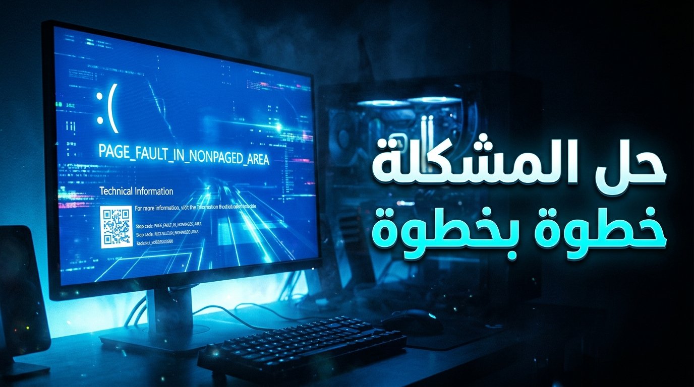الحل النهائي لمشكلة PAGE_FAULT_IN_NONPAGED_AREA في ويندوز