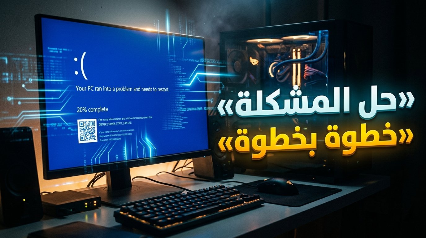 حل مشكلة DRIVER_POWER_STATE_FAILURE عند إيقاف التشغيل أو السكون