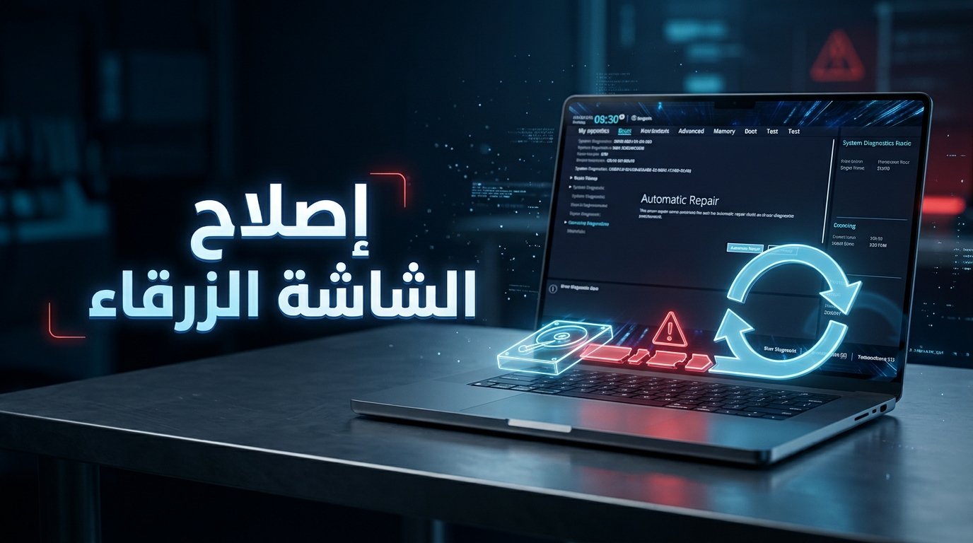 حل مشكلة الشاشة الزرقاء Automatic Repair couldn't repair your PC