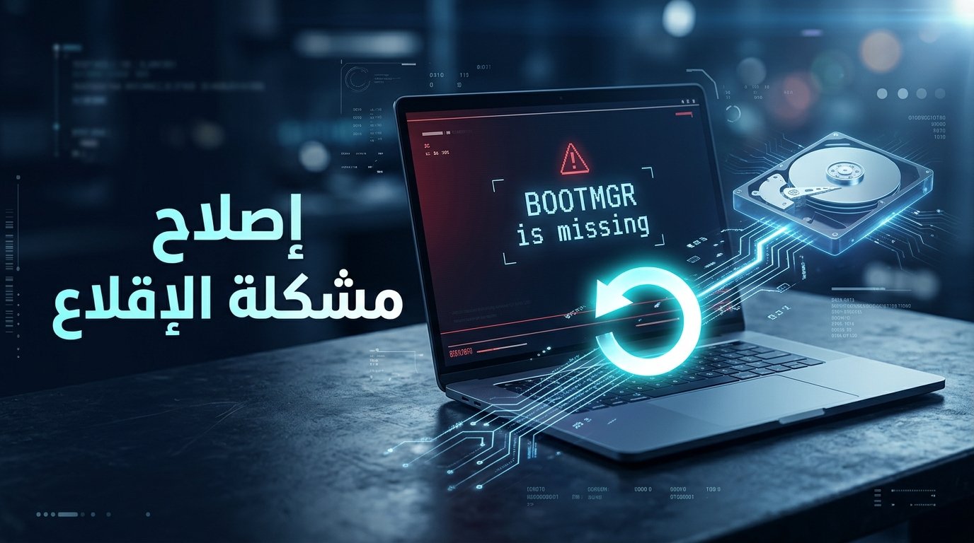 حل مشكلة BOOTMGR is missing Press Ctrl+Alt+Del to restart