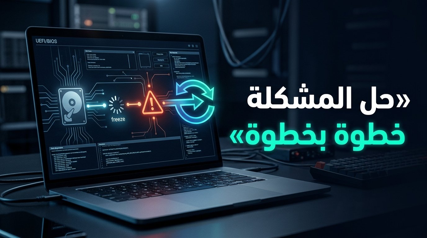 حل مشكلة تعليق الويندوز على شعار البداية ودائرة التحميل