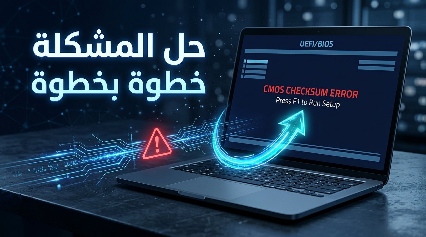 حل مشكلة CMOS Checksum Error وإعادة ضبط الوقت والبيوس تلقائياً