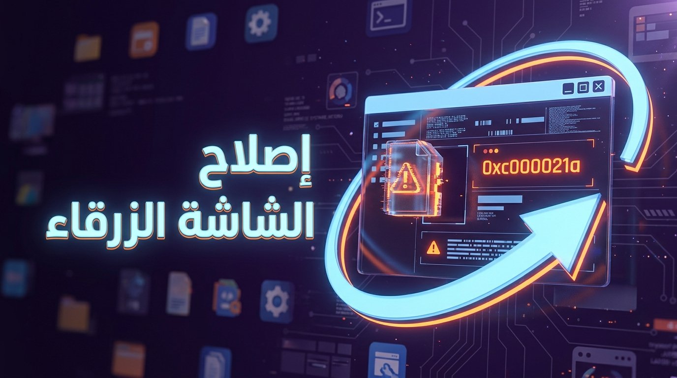 حل مشكلة الشاشة الزرقاء 0xc000021a بعد تحديث الويندوز