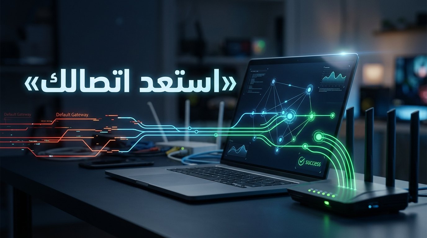 حل مشكلة The default gateway is not available وانقطاع النت المتكرر
