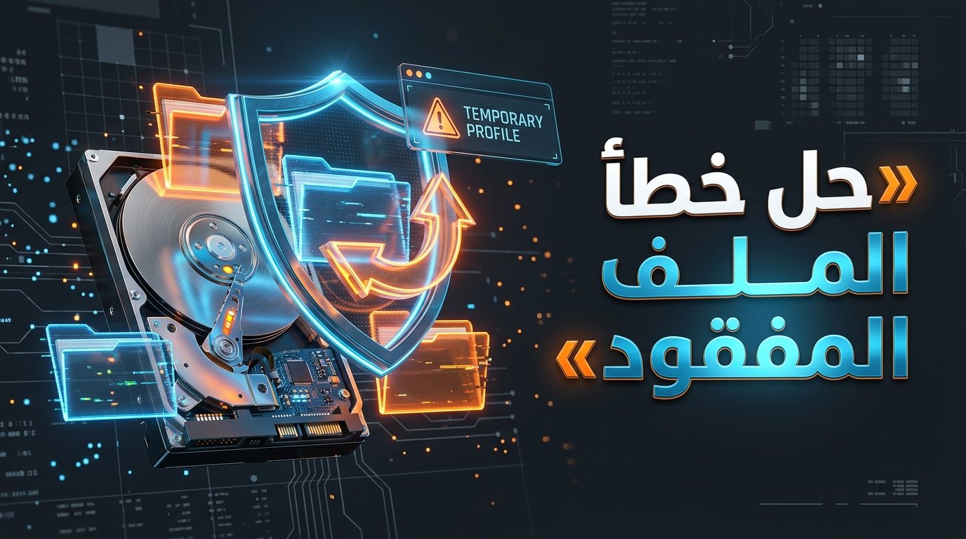 حل مشكلة اختفاء ملفات سطح المكتب وتسجيل الدخول بملف مؤقت Temporary Profile