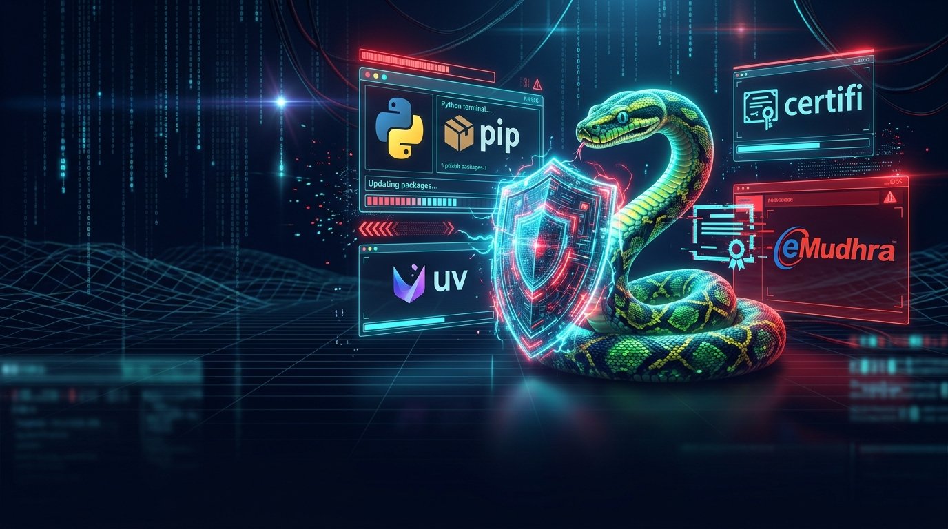 تحديثات عاجلة لحزم Python certifi وpip وuv لإلغاء الثقة بشهادات eMudhra المخترقة