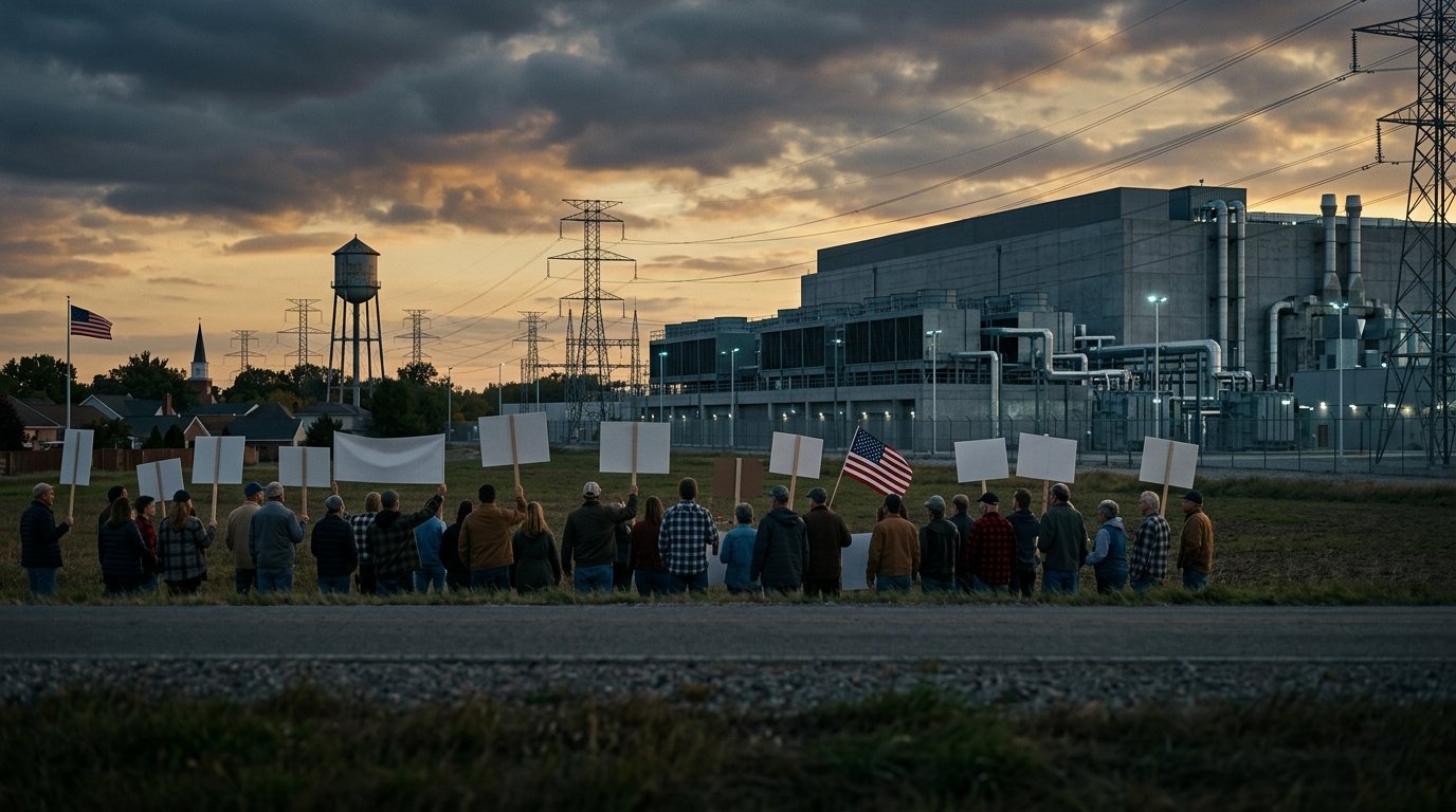 AI Data Centers Face Growing Local Backlash Across US Towns Despite $10M Tech Industry Ad Blitz