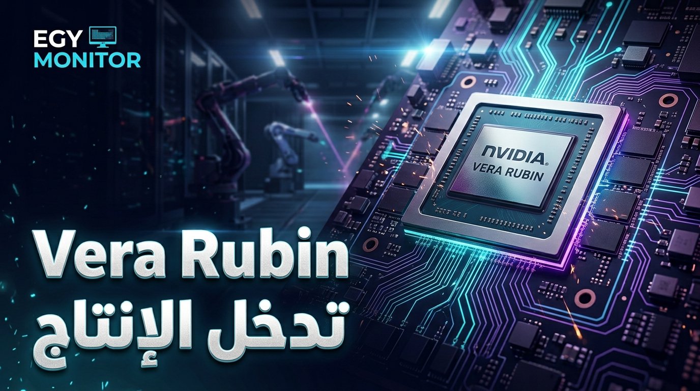منصة Nvidia Vera Rubin تدخل الإنتاج الكامل: 6 شرائح خارقة بذاكرة HBM4!