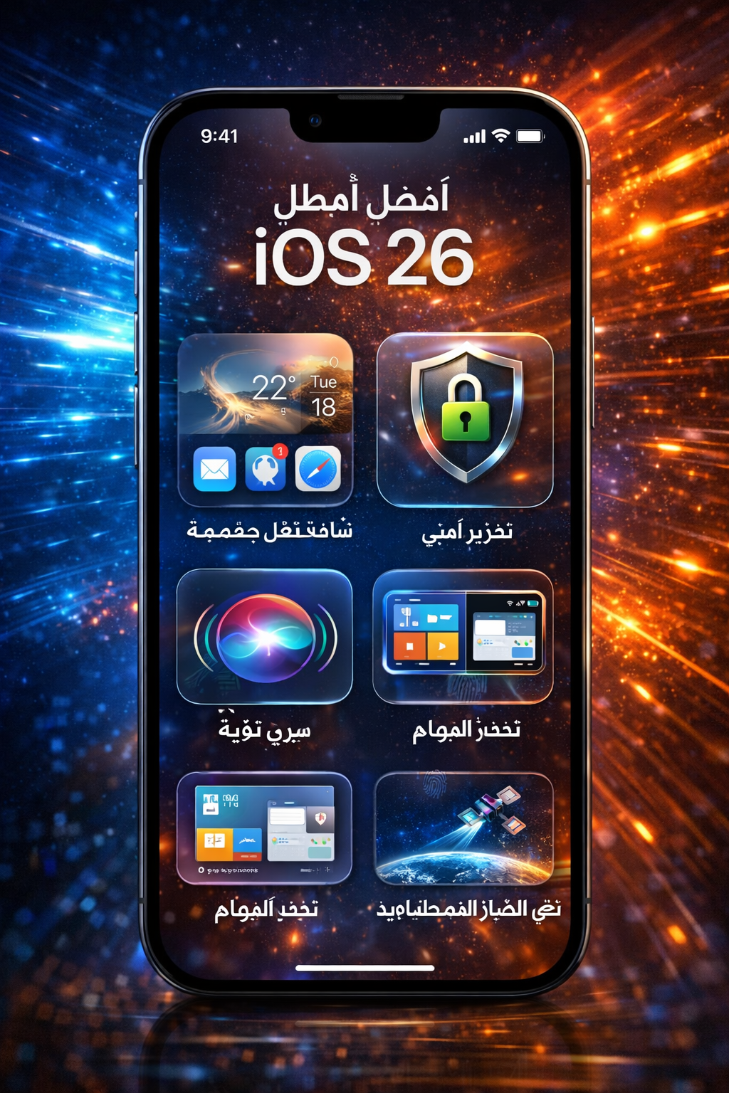 أفضل مزايا iOS 26 على شاشة iPhone الجديدة