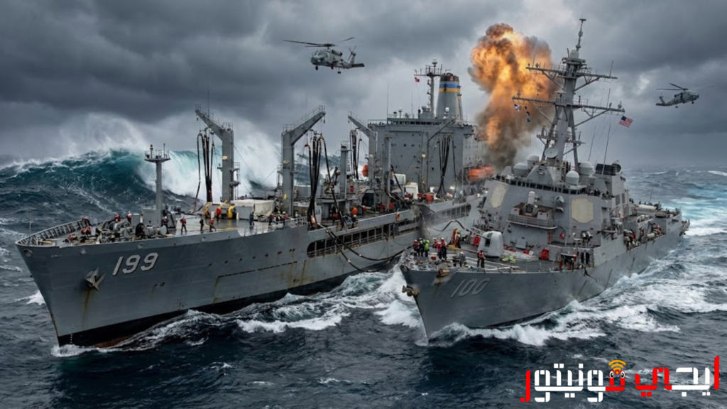 تصادم بين سفينتين تابعتين للبحرية الأميركية قرب أميركا الجنوبية.. إصابتان والتحقيق مستمر تصادم بين سفينتين تابعتين للبحرية الأميركية أثناء التزود بالوقود في عرض البحر