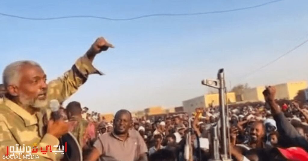 صورة توضح خريطة السودان مع علامات تشير إلى مناطق نفوذ جماعة الإخوان