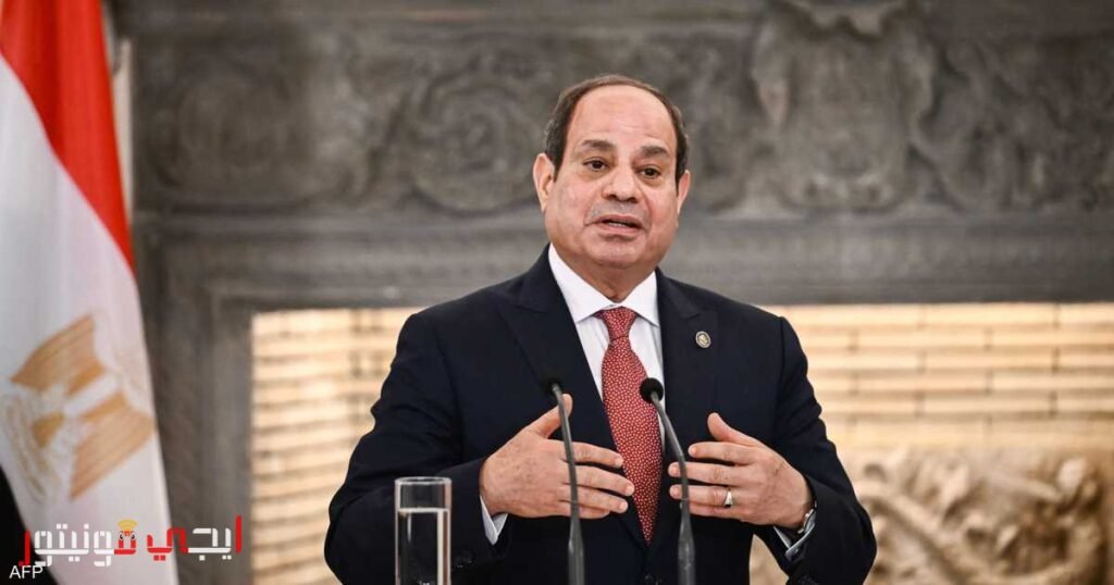 الرئيس السيسي يتحدث خلال حفل إفطار في الأكاديمية العسكرية المصرية