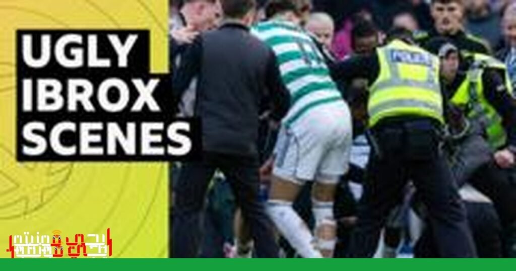 الرينجرز والسلتيك: مشجعون يغيرون على ملعب إيبروكس بعد فوز السلتيك… صورة: الرينجرز والسلتيك
