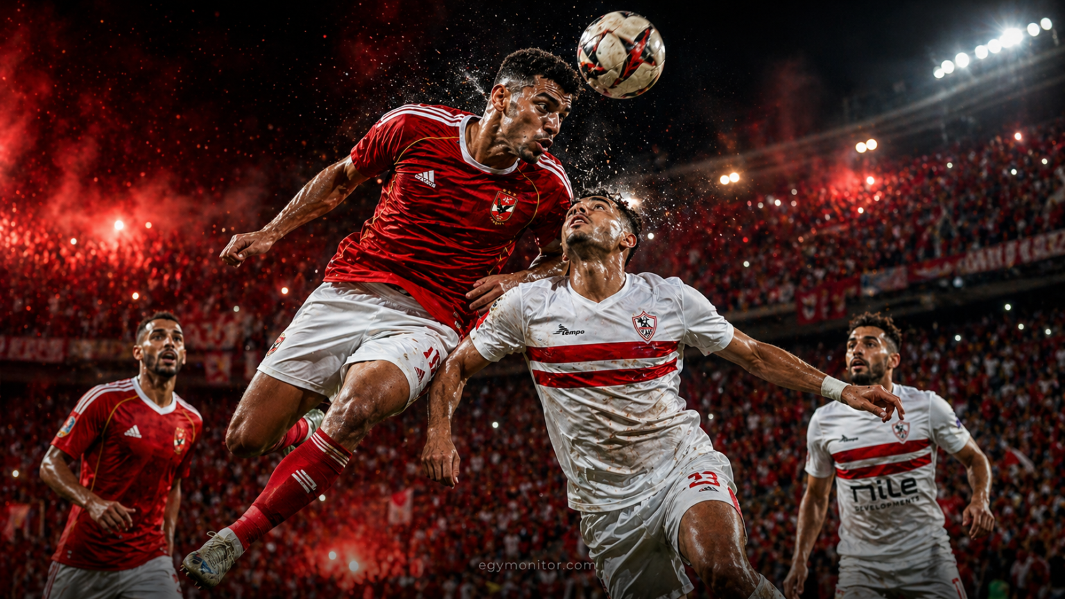 لاعبو الأهلي والزمالك يستعدون للمنافسات الأفريقية على استاد القاهرة الدولي، يعكس الصورة الأجواء الدرامية للبطولات القارية 2026.