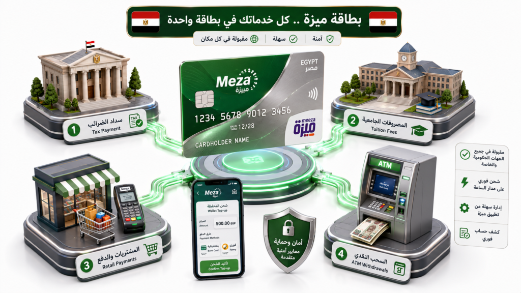 استخراج وتفعيل بطاقة ميزة