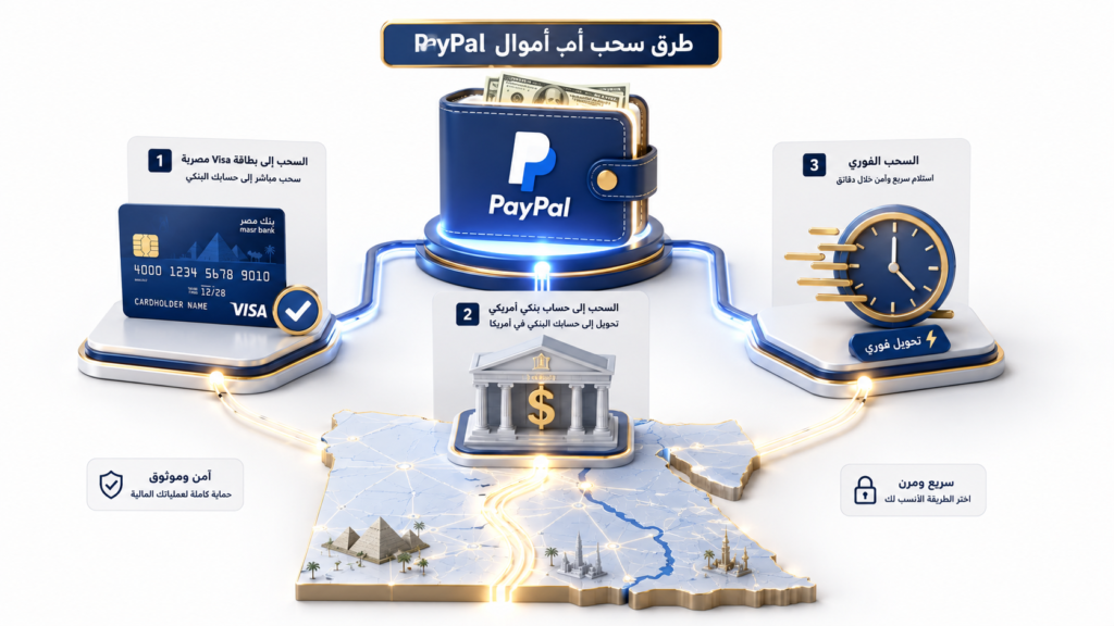 سحب أرباح PayPal في مصر: الطرق والمدة والرسوم المتوقّعة سحب أرباح PayPal في مصر