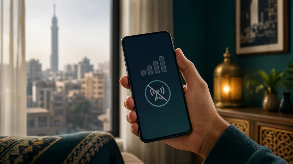 حل مشكلة عدم ظهور شبكة الهاتف أو رسالة لا توجد خدمة في مصر صورة توضيحية عن حل مشكلة لا توجد خدمة في الهاتف | خطوات عملية لمستخدمي مصر